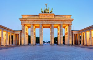 Berlin Gate, Brandenburg at night, Germany